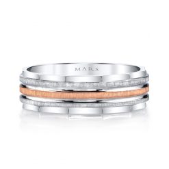 Mixed Metal Men's Wedding BandStyle #: MARS G102