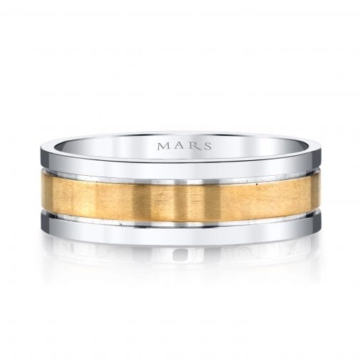 Mixed Metal Men's Wedding BandStyle #: MARS G103