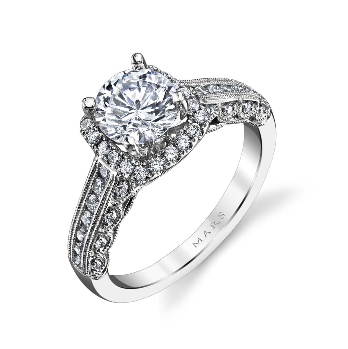 Halo Vintage  Engagement  rings  MARKS 26701 14KW Shop 
