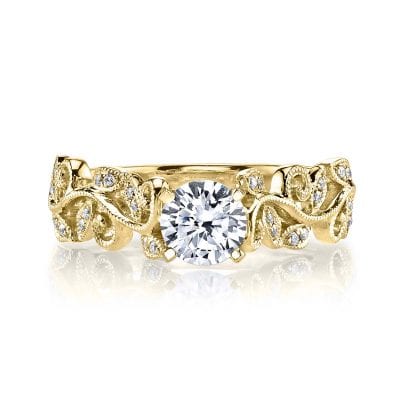 Vintage Filigree Engagement rings: MARKS-26504-18KY