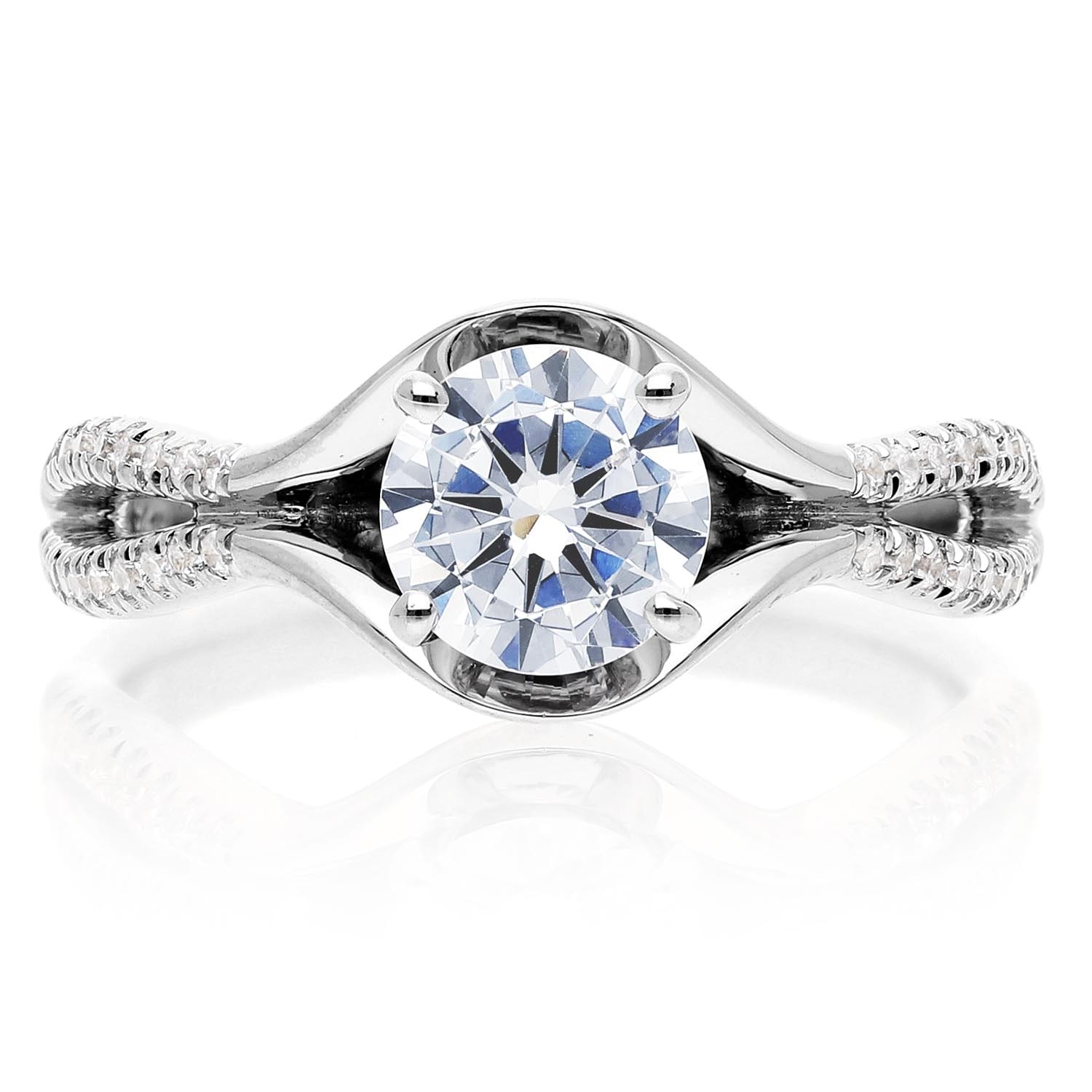 Side-Stone Engagement rings: RGR28093A-14KW - Mark's Diamonds