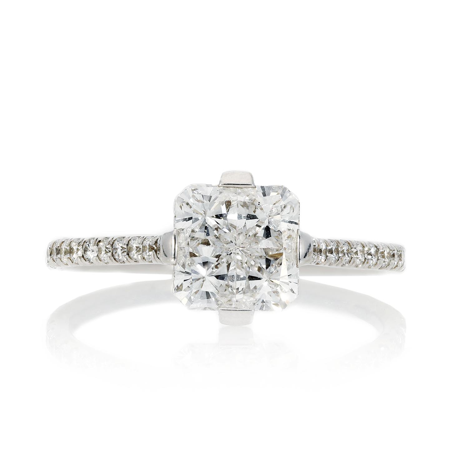 Princess-Cut Quad Diamond Engagement Ring 2-1/3 ct tw 14K White Gold | Kay  Outlet