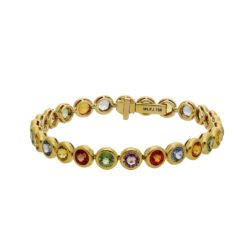 Bezel Sapphire- multi color Bracelet Style #: WLI-J1346FJB