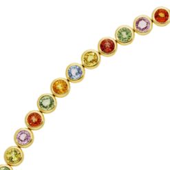 Bezel Sapphire- multi color Bracelet Style #: WLI-J1346FJB