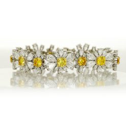 LAB DIAMOND - Round Brialliant Fancy Yellow Bracelet