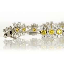 LAB DIAMOND - Round Brialliant Fancy Yellow Bracelet