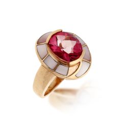 Oval Pink Saphire Fashion RingStyle #: MHRING-PSAP-01