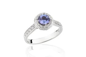 Gemstone engagement ring