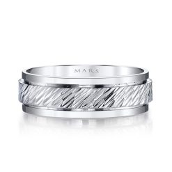 Modern Men's Wedding BandStyle #: MARS G104