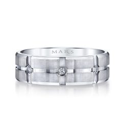 Modern Diamond Men's Wedding BandStyle #: MARS G108