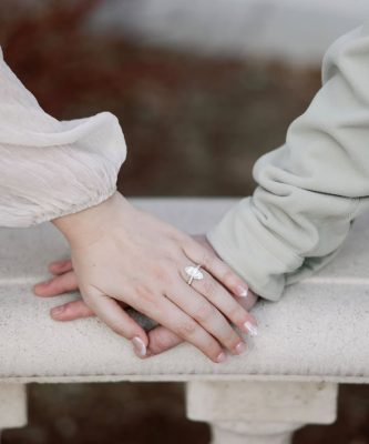Solitaire diamond engagement ring