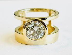 chunky gold engagement ring